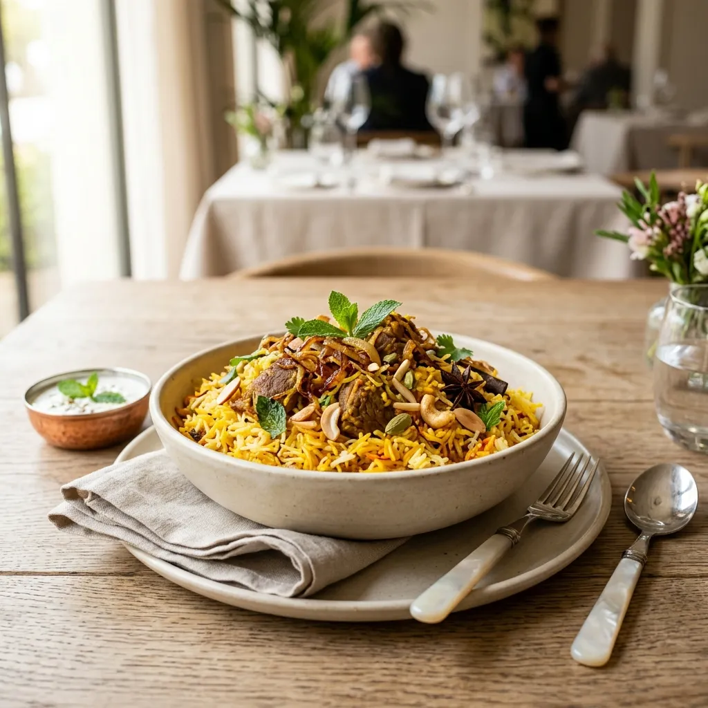 Fragrant Pindaura Biryani in clay pot