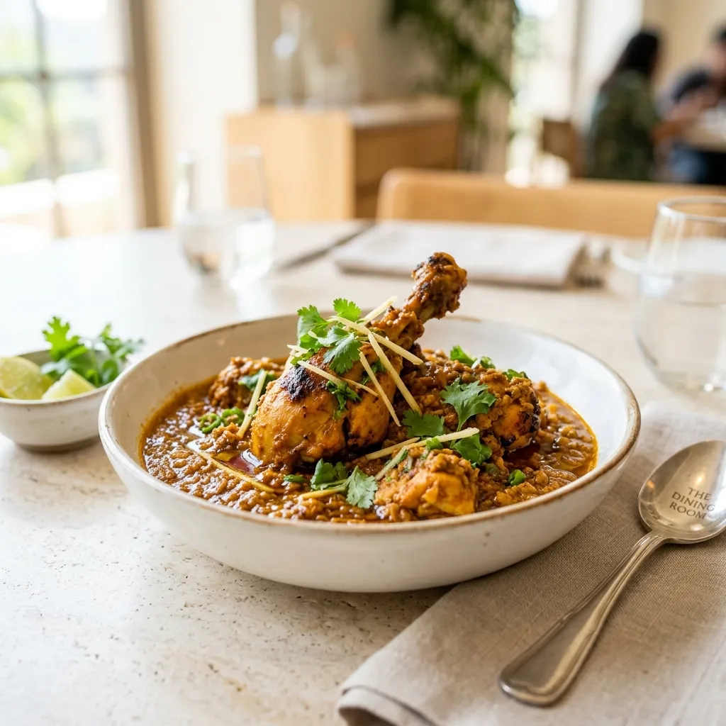 Bold and rich Rara Chicken in brass bowl